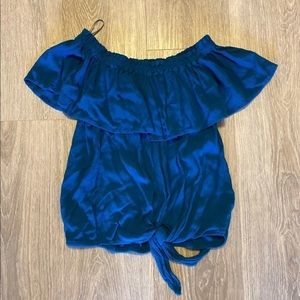 Express Blue Tie Tank